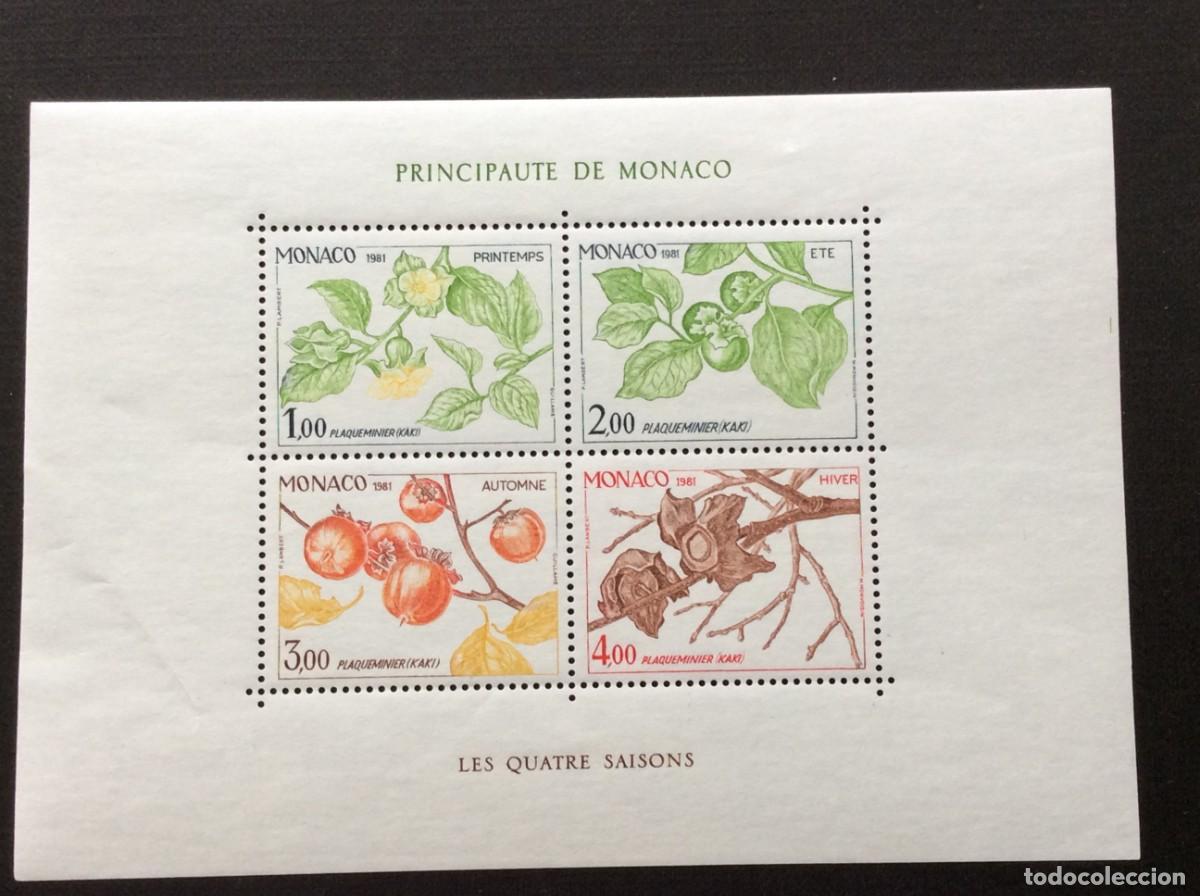 Sellos: MONACO N&ordm; YVERT HB 20*** A&Ntilde;O 1981. FLORA. LAS CUATRO ESTACIONES DEL KAKI