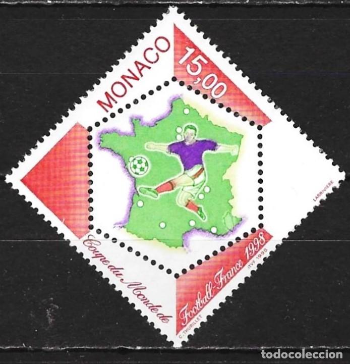 Sellos: Monaco 1998 - Mi 2418 - YT 2163 - Copa Mundial de F&uacute;tbol - MNH**