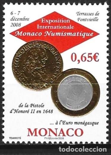 Sellos: Monaco 2008 - Mi 2899 - YT 2641 - Exposici&oacute;n numism&aacute;tica - MNH**