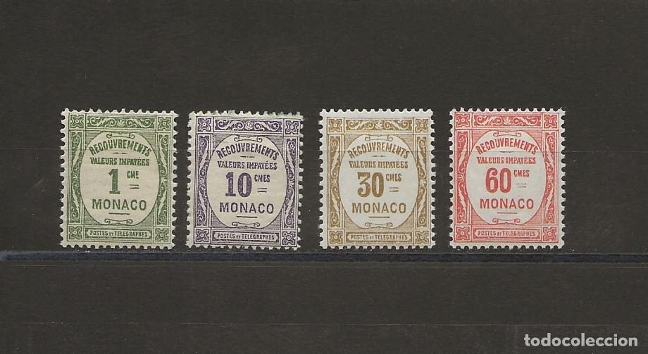 Sellos: MONACO - TIMBRES TAXES NEUFS - YT 13 A 16