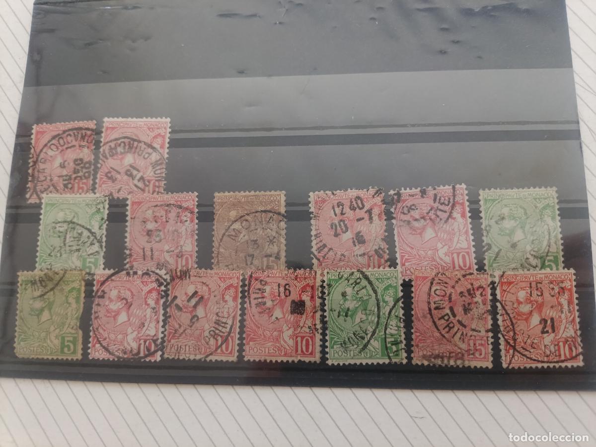 Sellos: M&oacute;naco. Lote de sellos