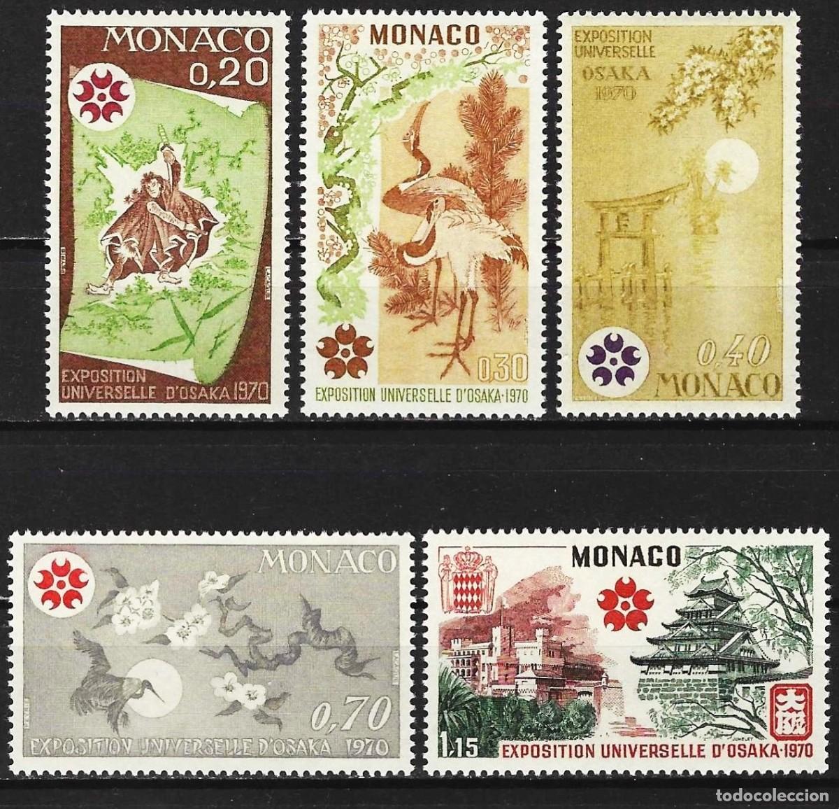 Sellos: Monaco 1970 - Mi 960 a 964 - YT 822 a 826 - Exposici&oacute;n Universal de Ottawa - MNH**