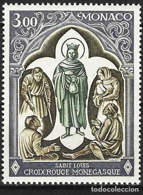 Sellos: Monaco 1970 - Mi 972 - YT 818 - Cruz Roja : El rey Saint Louis - MNH**