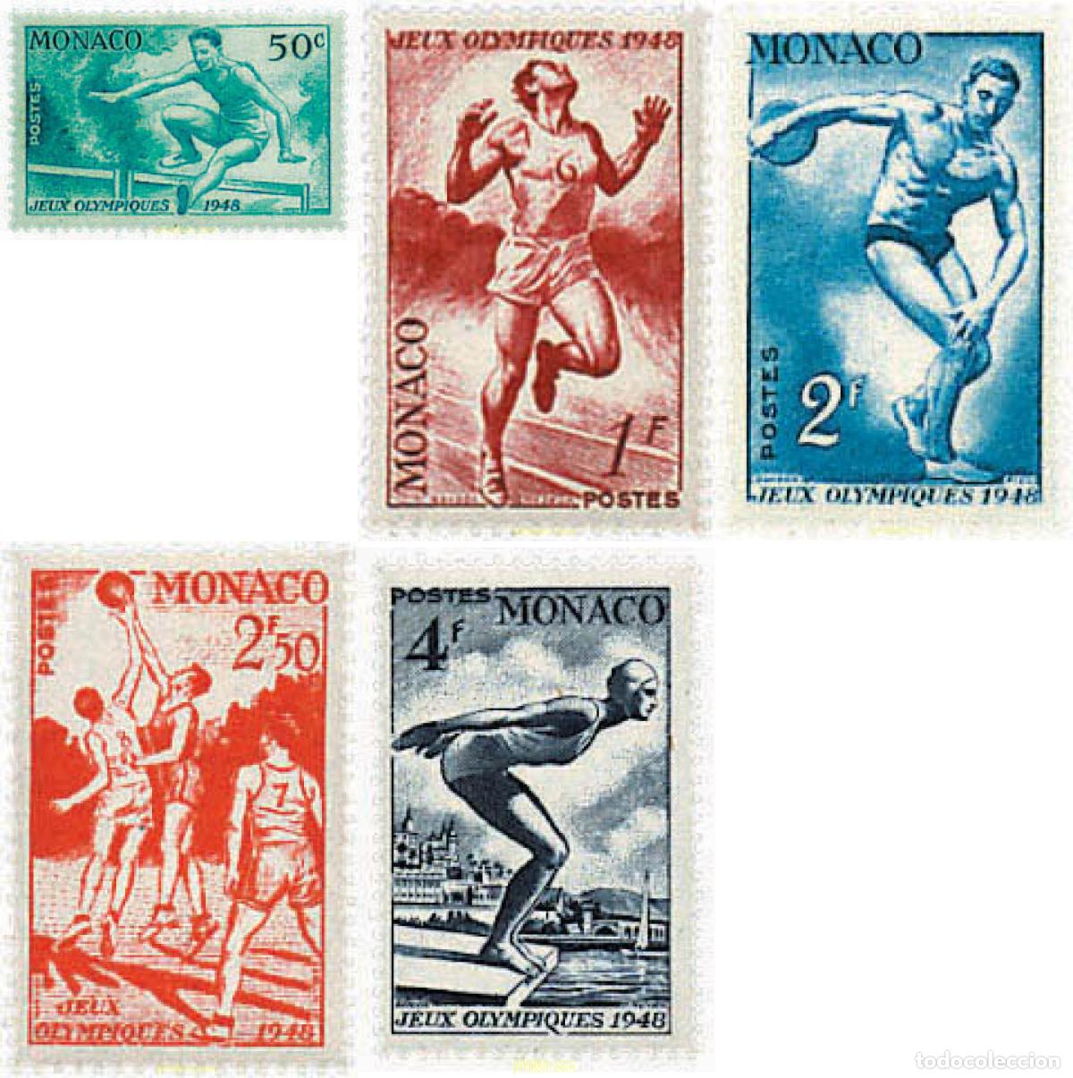 Sellos: 597313 MNH MONACO 1948 14 JUEGOS OLIMPICOS VERANO LONDRES 1948