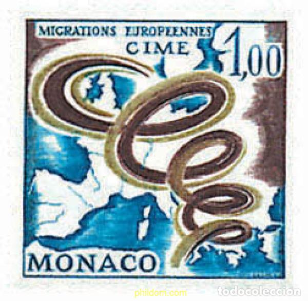 Sellos: 794922 HINGED MONACO 1967 COMITE INTERGUBERNAMENTAL POR LAS MIGRACIONES EUROPEAS