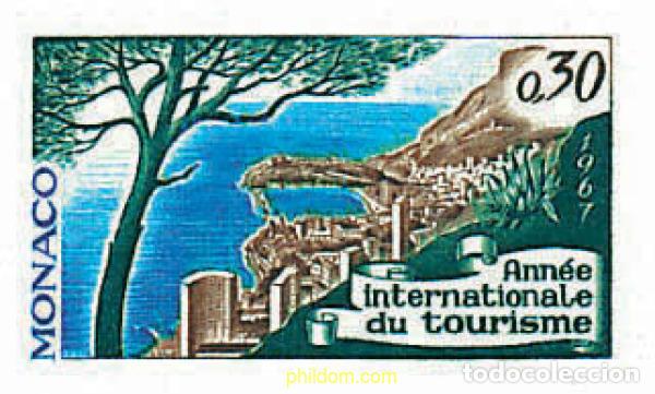 Sellos: 32389 MNH MONACO 1967 A&Ntilde;O INTERNACIONAL DEL TURISMO