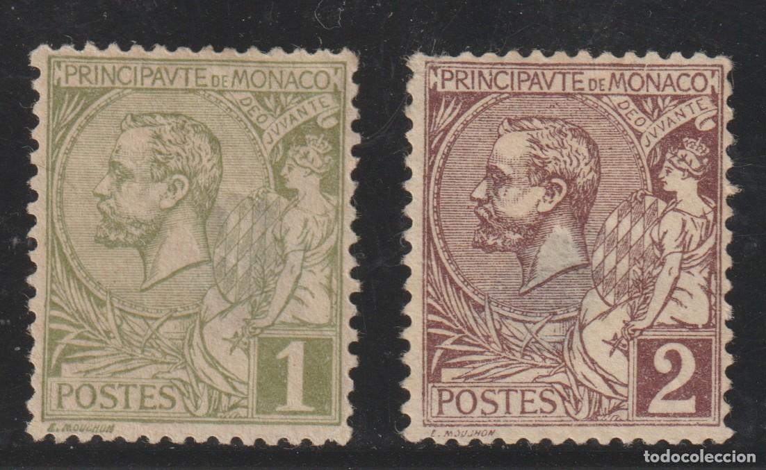 Sellos: MONACO // YVERT 11, 12 // 1891-99 ... USADO