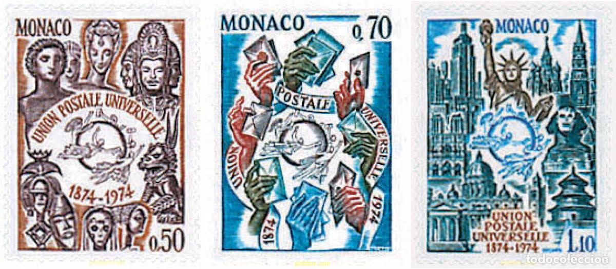 Sellos: 67774 MNH MONACO 1974 CENTENARIO DE LA U.P.U.