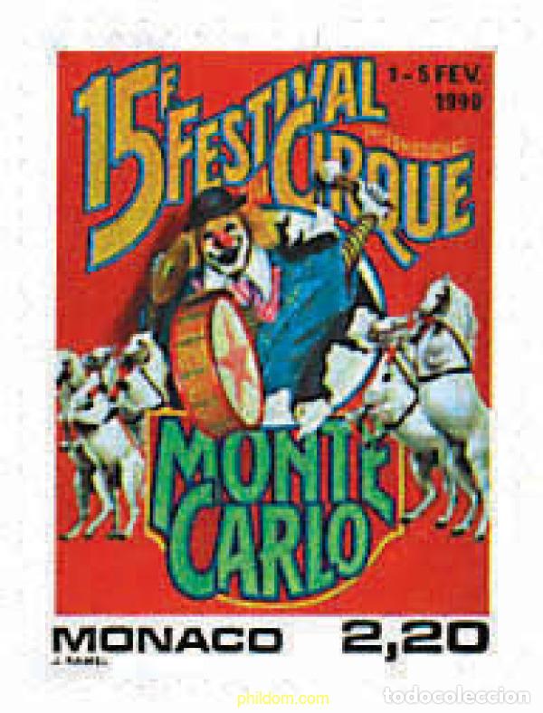 Sellos: 32953 MNH MONACO 1989 15 FESTIVAL INTERNACIONAL DEL CIRCO DE MONTECARLO