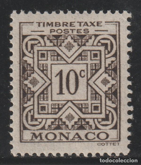 Sellos: MONACO // YVERT 29 TASA // 1946-51 ... NUEVO con traza de fijasellos