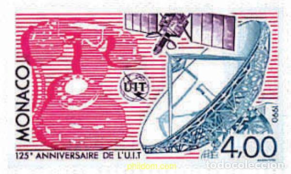 Sellos: 67799 MNH MONACO 1990 125 ANIVERSARIO DE LA UNION INTERNACIONAL DE LAS TELECOMUNICACIONES