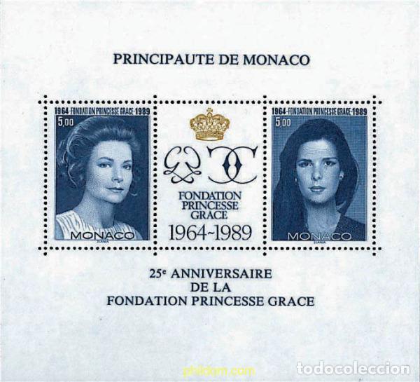 Sellos: 77481 MNH MONACO 1989 25 ANIVERSARIO DE LA FUNDACION PRINCESA GRACE