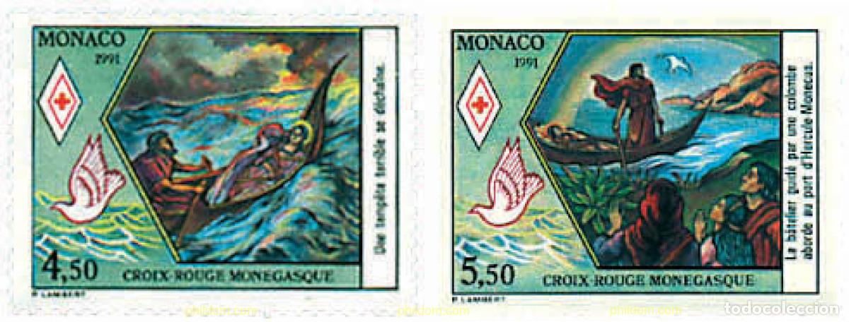 Sellos: 35483 MNH MONACO 1991 CRUZ ROJA MONEGASCA