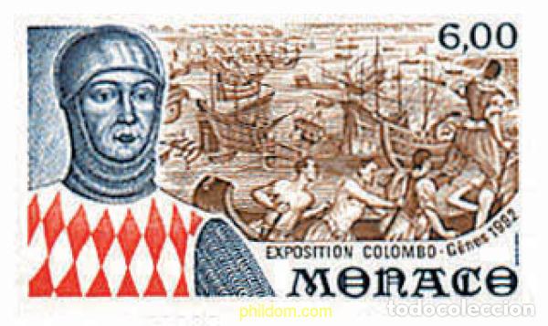 Sellos: 32381 MNH MONACO 1992 COLOMBO. EXPOSICION EN GENOVA. ITALIA