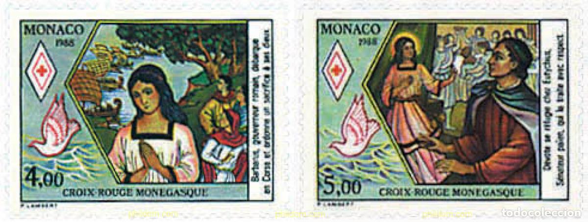 Sellos: 35480 MNH MONACO 1988 CRUZ ROJA MONEGASCA