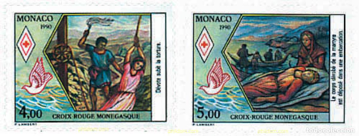 Sellos: 35482 MNH MONACO 1990 CRUZ ROJA MONEGASCA