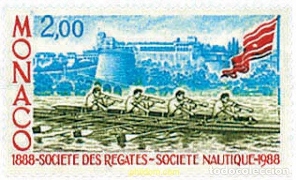 Sellos: 67795 MNH MONACO 1988 CENTENARIO DE LA SOCIEDAD NAUTICA DE MONACO