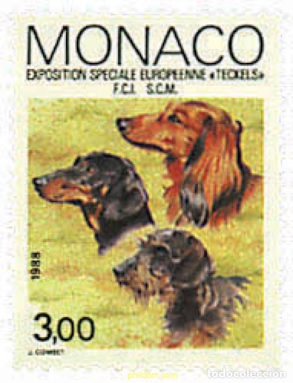 Sellos: 51028 MNH MONACO 1988 EXPOSICION CANINA