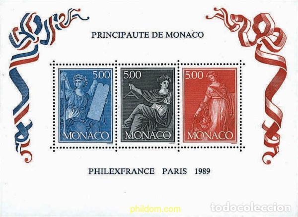Sellos: 34822 MNH MONACO 1989 PHILEXFRANCE 89. EXPOSICION FILATELICA INTERNACIONAL