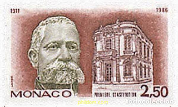 Sellos: 32539 MNH MONACO 1986 75 ANIVERSARIO DE LA PRIMERA CONSTITUCION