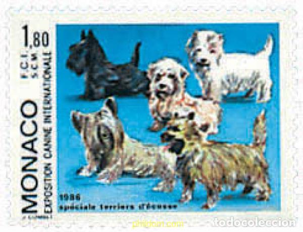 Sellos: 77457 MNH MONACO 1986 EXPOSICION CANINA INTERNACIONAL