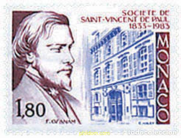 Sellos: 32455 MNH MONACO 1983 150 ANIVERSARIO DE LA SOCIEDAD DE SAN VICENTE DE PAUL