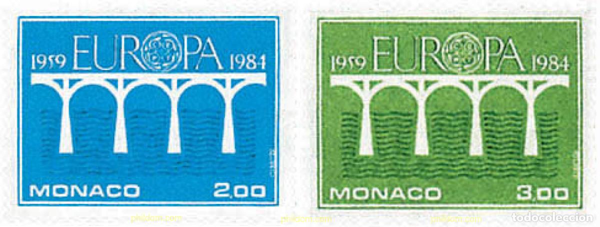 Sellos: 76908 MNH MONACO 1984 EUROPA CEPT. 25 ANIVERSARIO DE LA CEPT