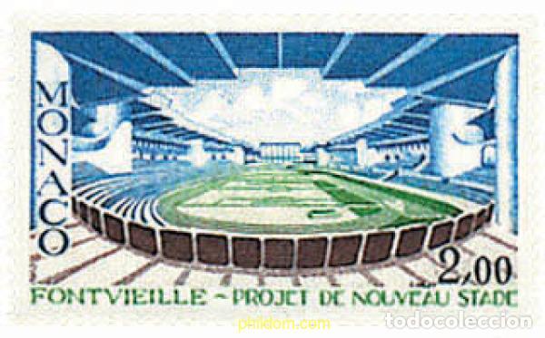 Sellos: 32462 MNH MONACO 1983 PROYECTO DEL NUEVO ESTADIO DE FONTVIEILLE