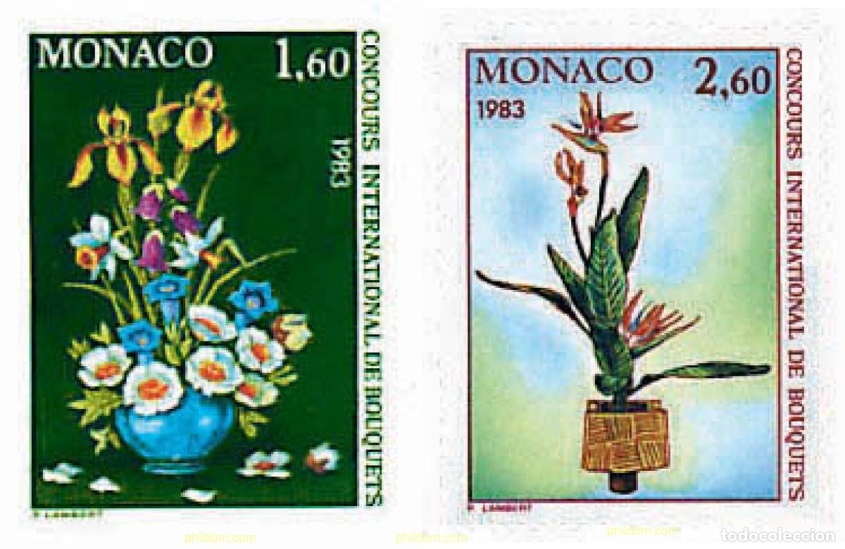 Sellos: 222332 MNH MONACO 1982 CONCURSO INTERNACIONAL DE RAMOS DE FLORES