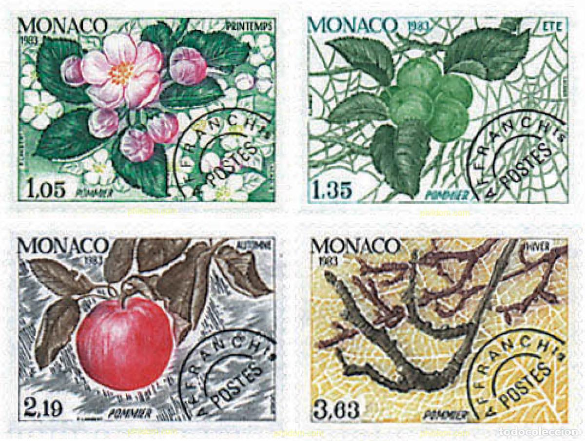 Sellos: 96947 MNH MONACO 1983 LAS CUATRO ESTACIONES DEL MANZANO