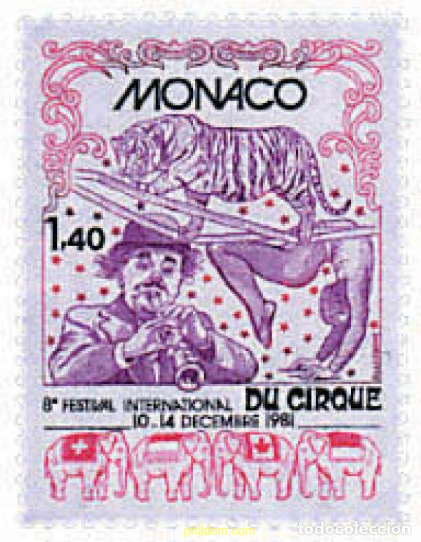 Sellos: 32929 MNH MONACO 1981 8 FESTIVAL INTERNACIONAL DEL CIRCO DE MONTECARLO