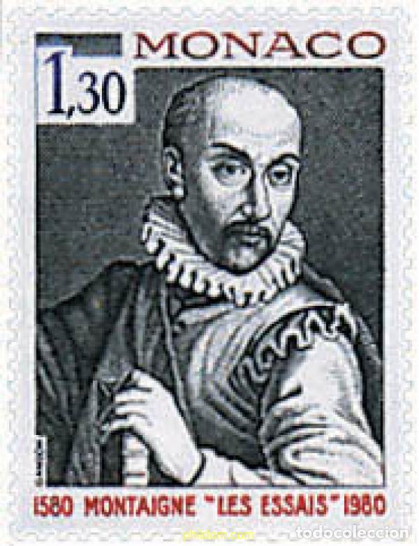 Sellos: 32433 MNH MONACO 1980 450 ANIVERSARIO DE LA PUBLICACION DE LOS ENSAYOS DE MONTAIGNE