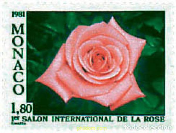 Sellos: 96938 MNH MONACO 1981 PRIMER SALON INTERNACIONAL DE LA ROSA EN MONTECARLO
