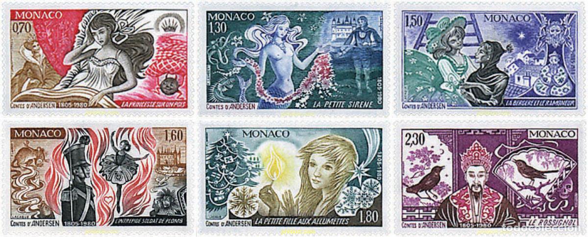 Sellos: 35476 MNH MONACO 1980 175 ANIVERSARIO DEL NACIMIENTO DE HANS C. ANDERSEN