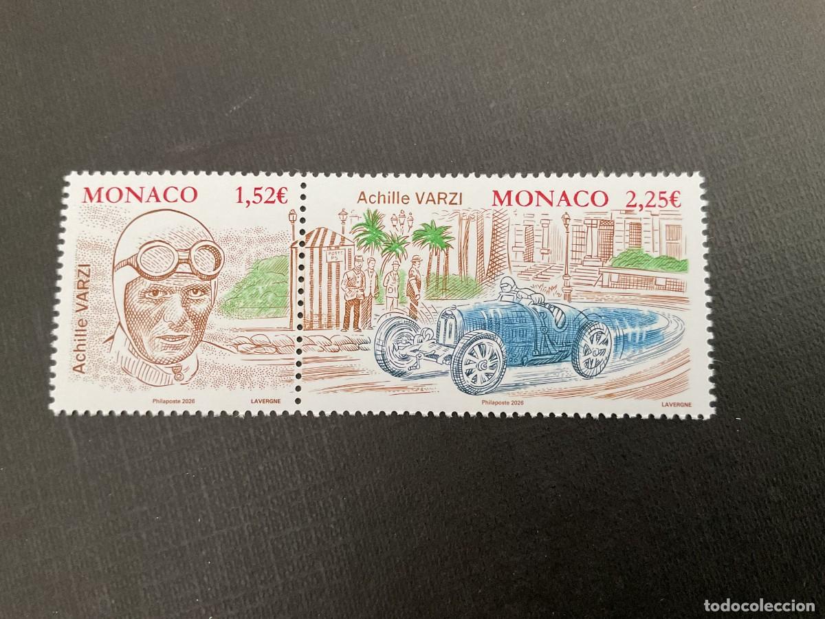 Sellos: MONACO A&Ntilde;O 2026. PILOTOS MITICOS DE F-1. ACHILLE VARZI