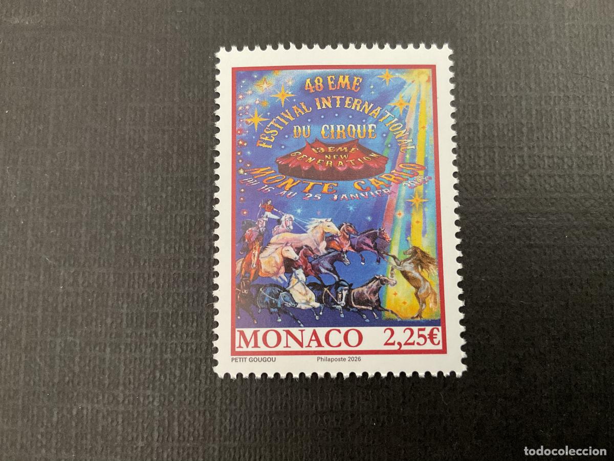 Sellos: MONACO A&Ntilde;O 2026. FESTIVAL INTERNACIONAL DE CIRCO DE MONTECARLO