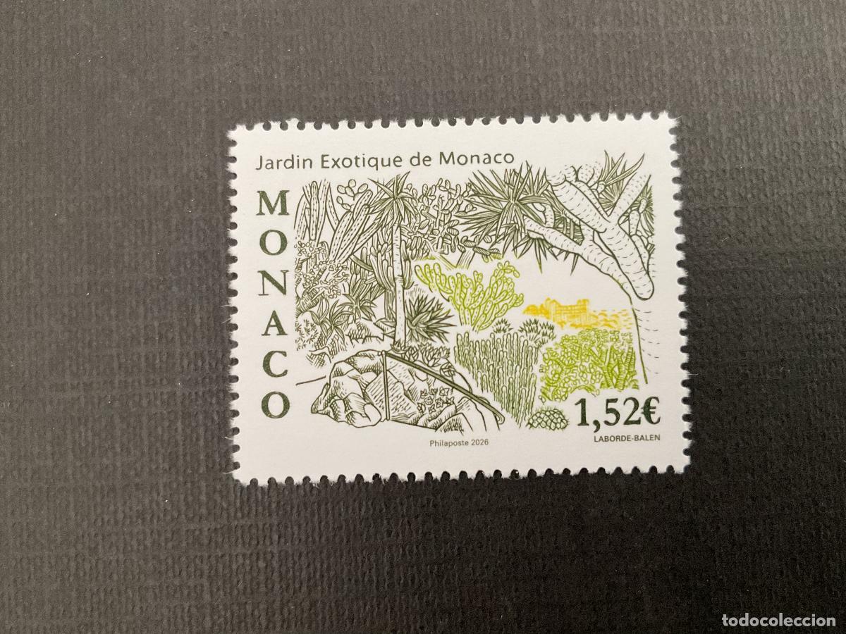 Sellos: MONACO A&Ntilde;O 2026. JARDIN EXOTICO DE MONACO