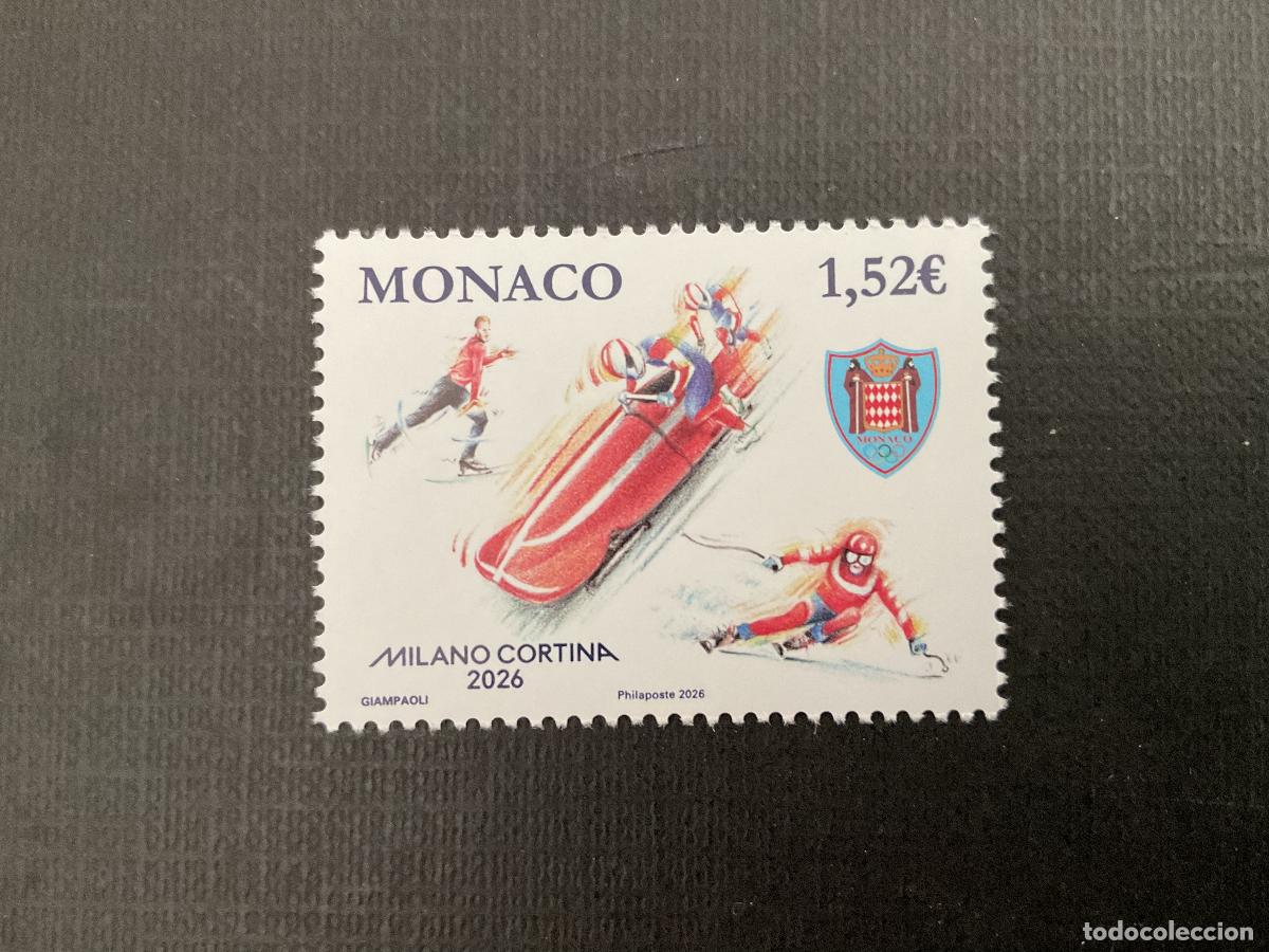 Sellos: MONACO A&Ntilde;O 2026. JUEGOS OLIMPICOS DE INVIERNO DE MILAN-CORTINA