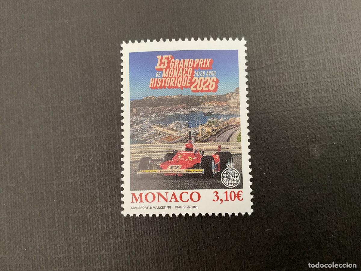 Sellos: MONACO A&Ntilde;O 2026 15 GRAN PRIX HISTORICO DE MONACO