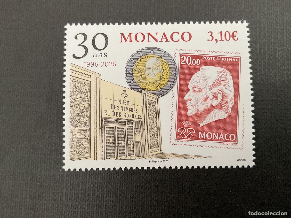 Sellos: MONACO A&Ntilde;O 2026 30 ANIVERSARIO DEL MUSEO DE SELLOS Y MONEDAS