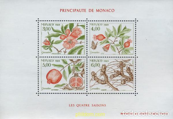 Sellos: 95438 MNH MONACO 1989 LAS CUATRO ESTACIONES DEL GRANADO