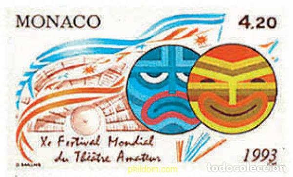 Sellos: 32962 MNH MONACO 1993 10 FESTIVAL MUNDIAL DEL TEATRO AMATEUR