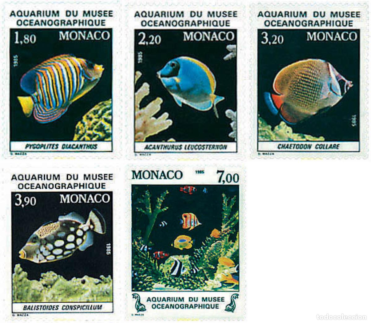 Sellos: 67786 MNH MONACO 1985 PECES DEL MUSEO OCEANOGRAFICO DE MONACO