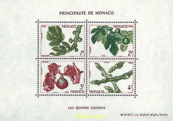 Sellos: 95429 MNH MONACO 1983 LAS CUATRO ESTACIONES DE LA HIGUERA