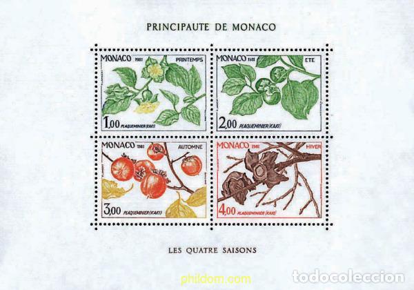 Sellos: 96940 MNH MONACO 1981 LAS CUATRO ESTACIONES DEL PALO SANTO