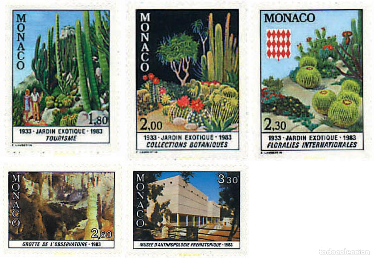 Sellos: 96948 MNH MONACO 1983 50 ANIVERSARIO DEL JARDIN EXOTICO