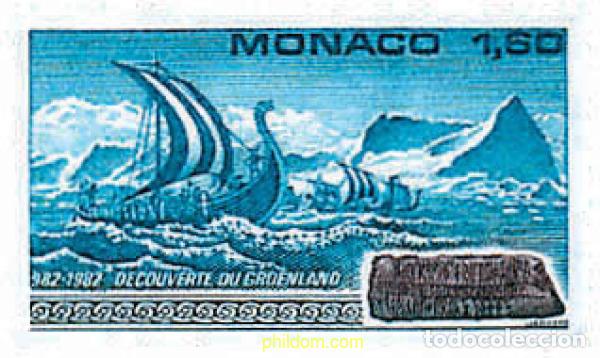 Sellos: 32678 MNH MONACO 1982 MILENARIO DEL DESCUBRIMIENTO DE GROENLANDIA