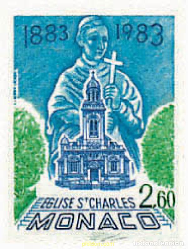 Sellos: 32456 MNH MONACO 1983 CENTENARIO DE LA IGLESIA DE SAN CARLOS EN MONTECARLO