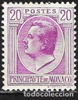 Sellos: Monaco 1924 - Mi 80 - YT 78 - Principe Luis II - MNH**