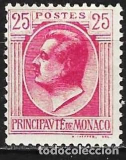 Sellos: Monaco 1924 - Mi 82 - YT 80 - Principe Luis II - MH*